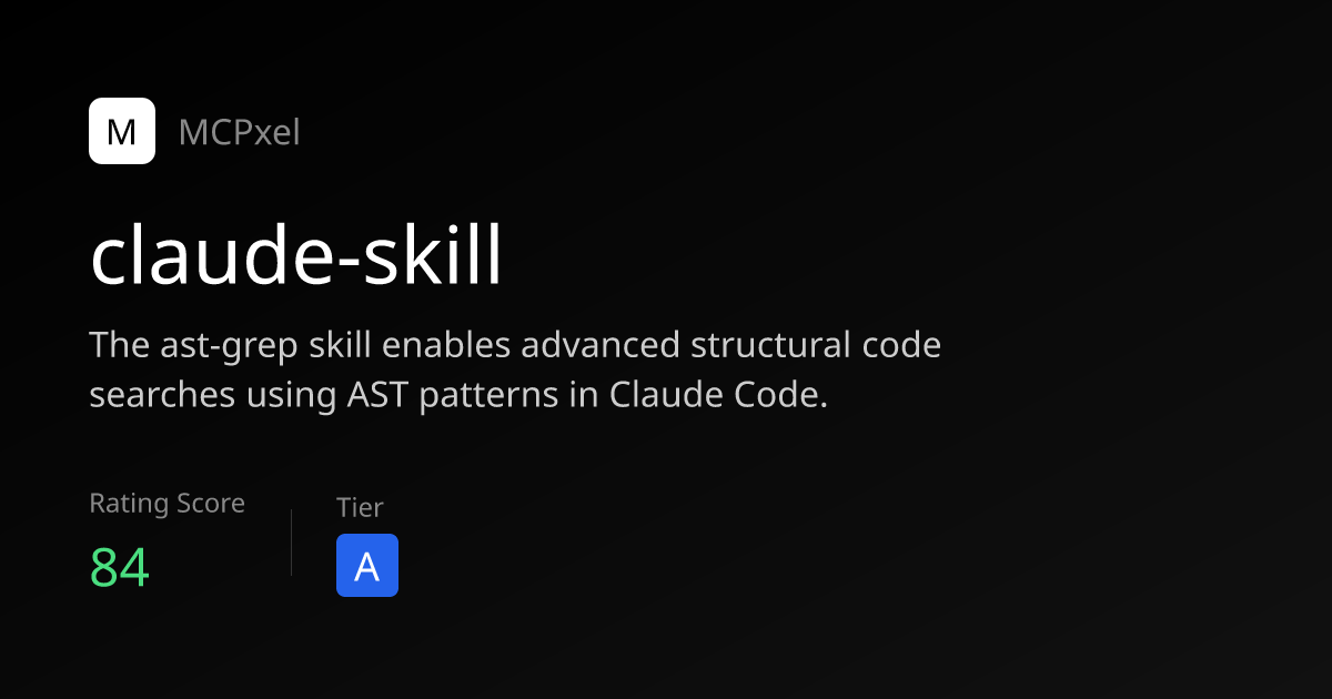 claude-skill - MCP Server for AI Agents | MCPxel
