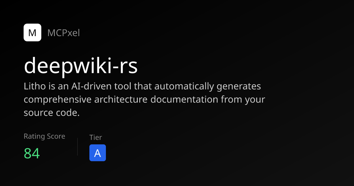 deepwiki-rs - MCP Server for AI Agents | MCPxel