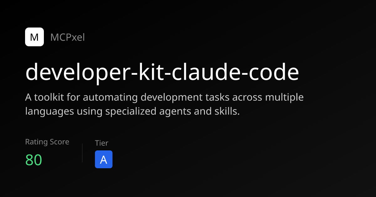developer-kit-claude-code | MCPxel
