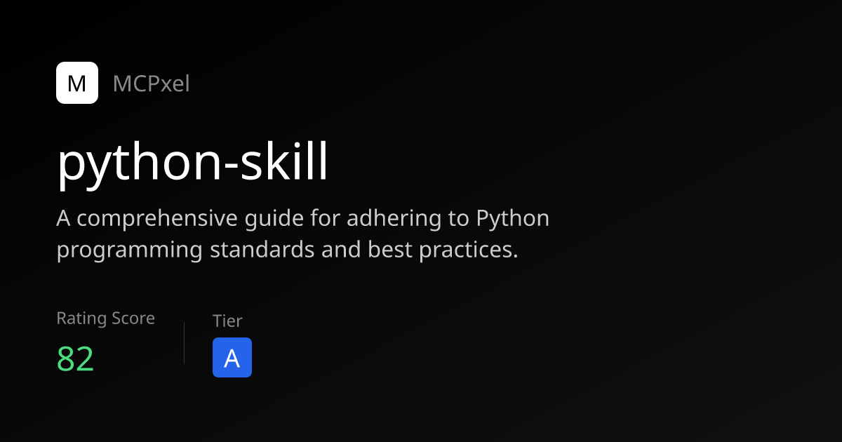 python-skill - MCP Server for AI Agents | MCPxel