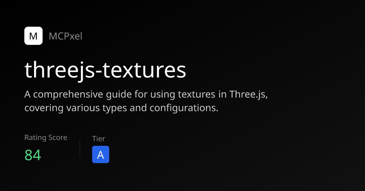 threejs-textures - MCP Server for AI Agents | MCPxel